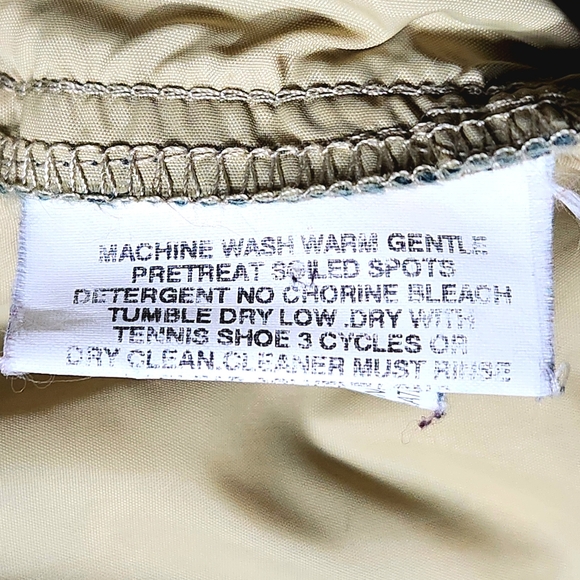 Vintage 90s Woolrich Down Vest Men’s 2XL Made in USA Dark Green Zip Snap - Picture 13 of 14